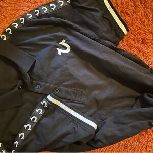 True Religion Black Polo with White Details